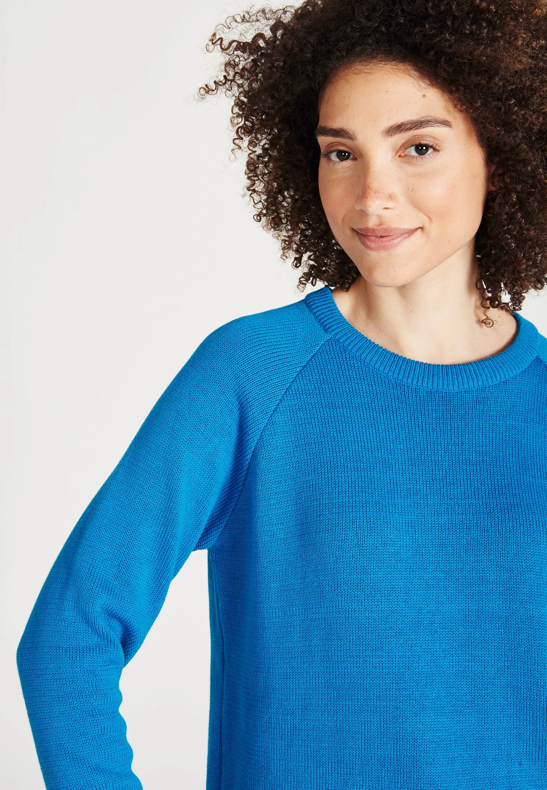 Organic Cotton Knit Sweater ERICA - Imperial Blue Givn Berlin