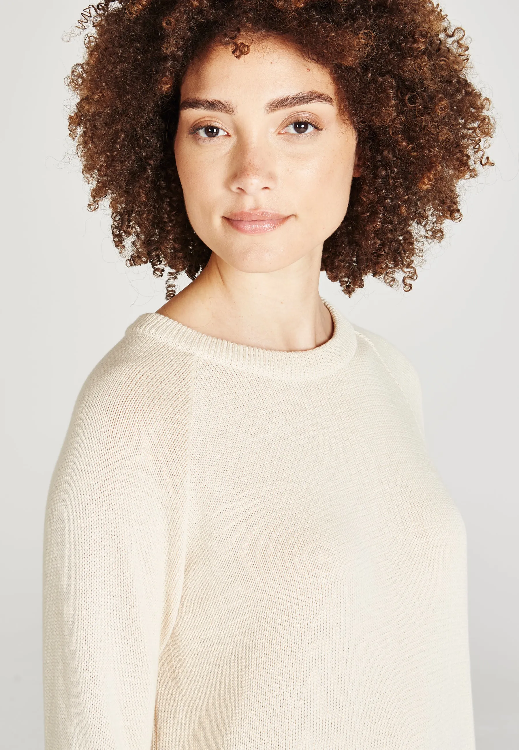 Organic Cotton Knit Sweater ERICA - Light Beige Givn Berlin