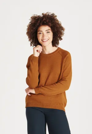 Organic Cotton Knit Sweater ERICA - Rubber Brown Givn Berlin