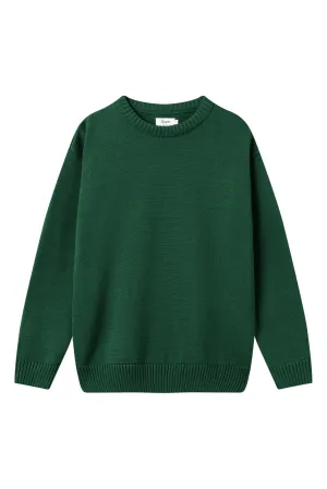 Organic Cotton Knit Sweater FELIX - Cedar Green Givn Berlin