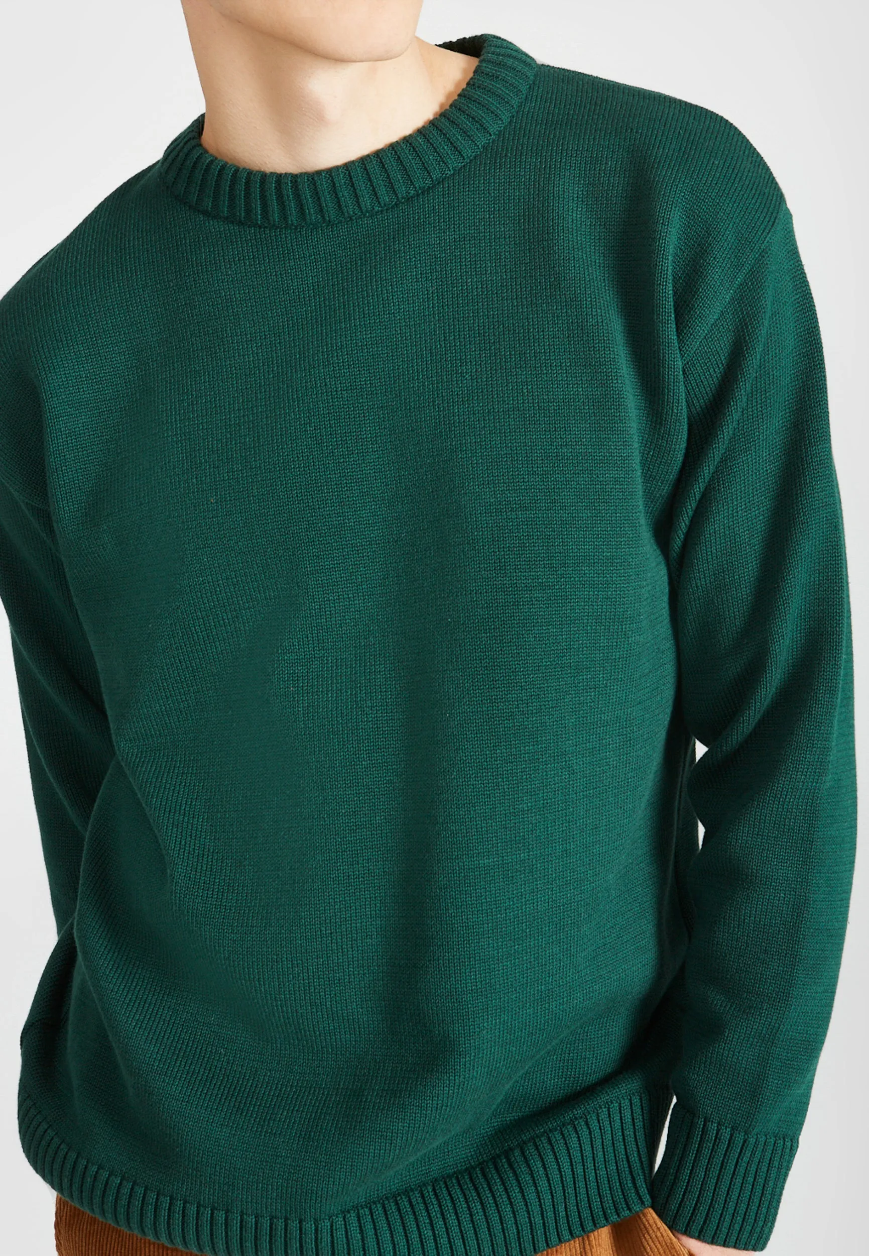 Organic Cotton Knit Sweater FELIX - Cedar Green Givn Berlin