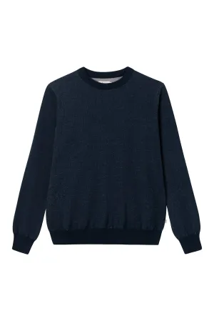 Organic Cotton Knit Sweater FIETE - Midnight Blue Givn Berlin