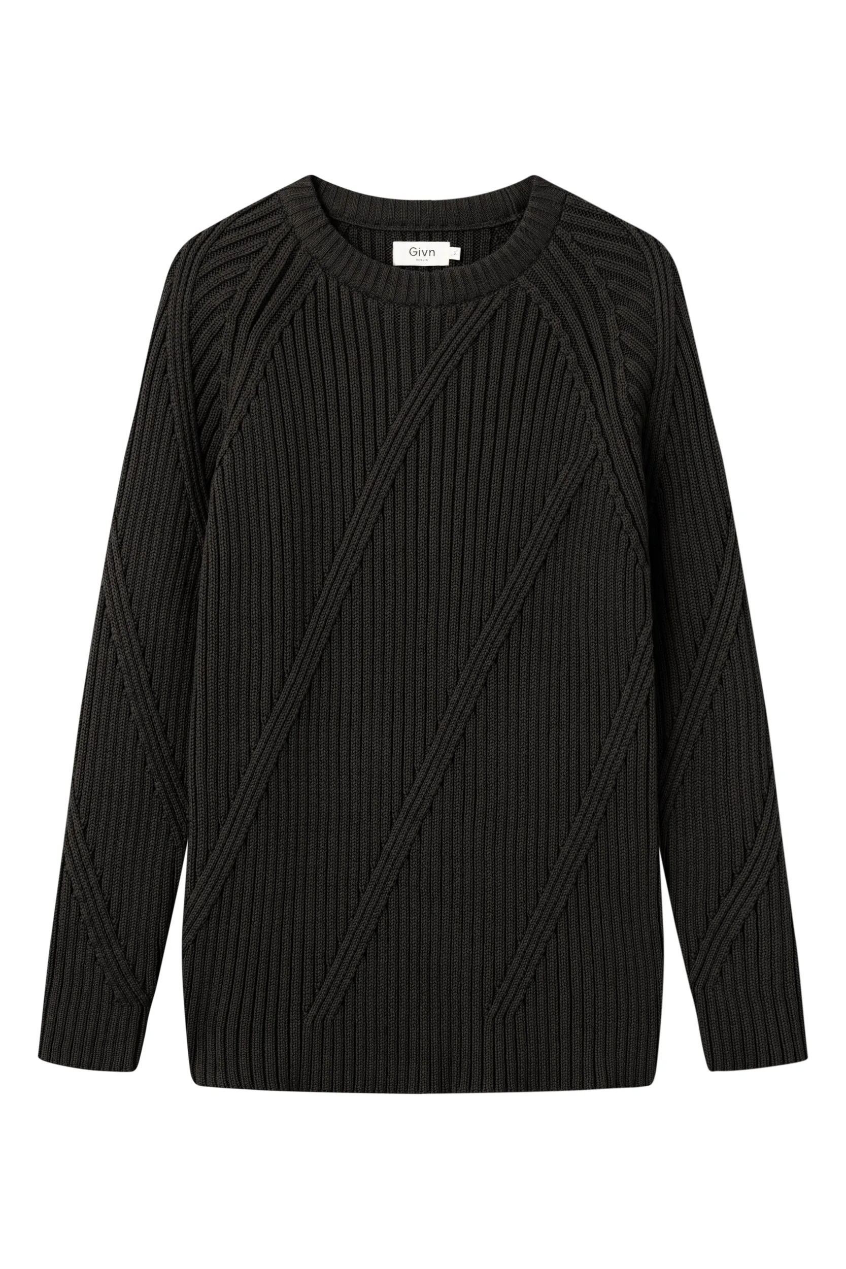 Organic Cotton Knit Sweater JULIAN - Black Givn Berlin