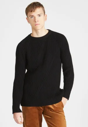 Organic Cotton Knit Sweater JULIAN - Black Givn Berlin