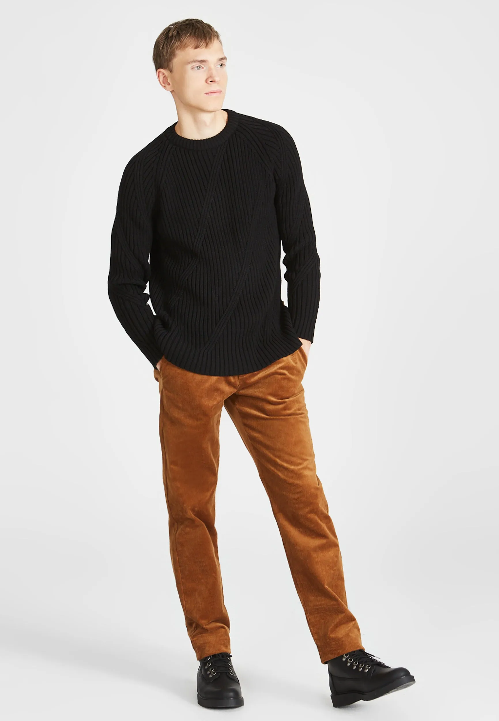 Organic Cotton Knit Sweater JULIAN - Black Givn Berlin
