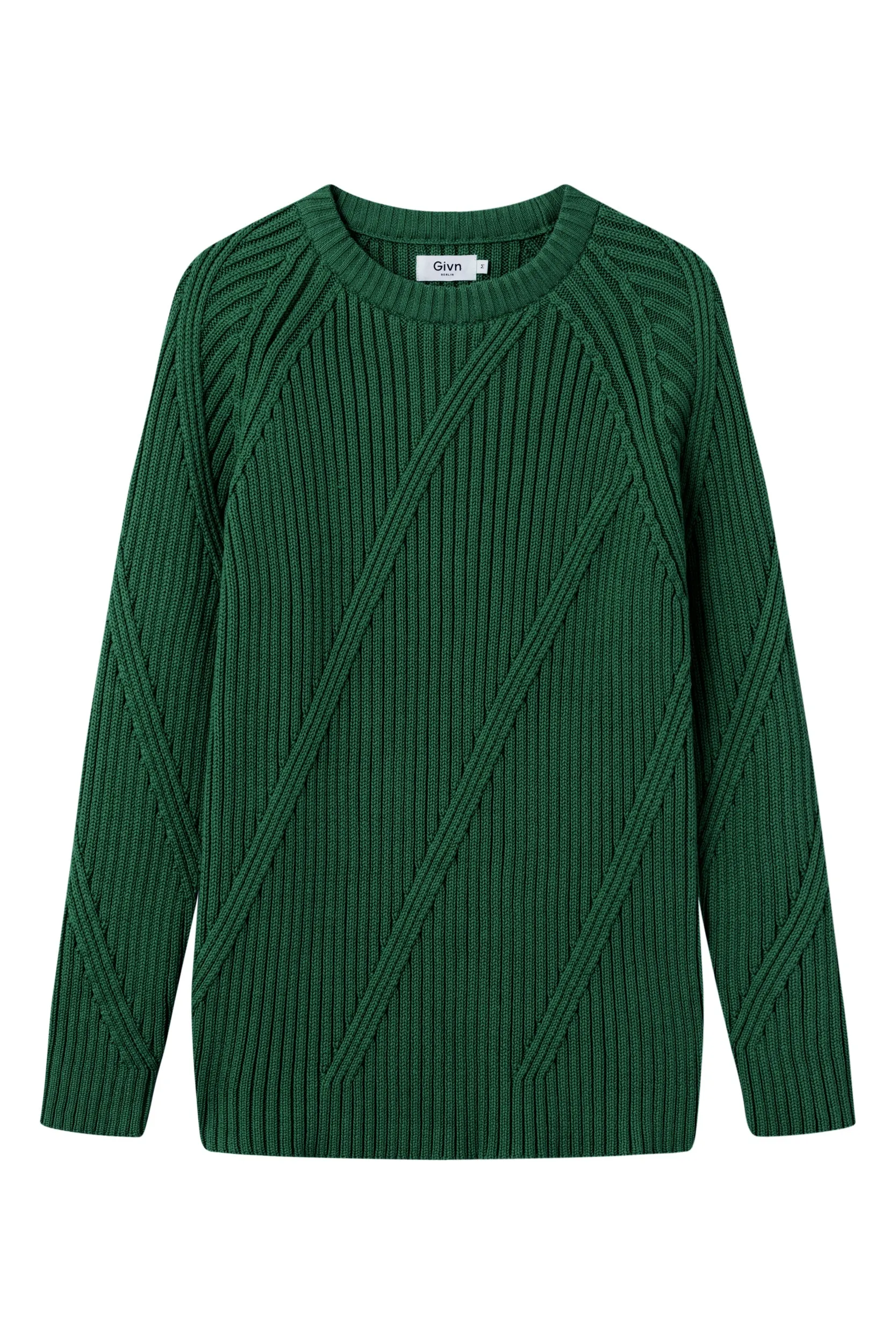 Organic Cotton Knit Sweater JULIAN - Cedar Green Givn Berlin