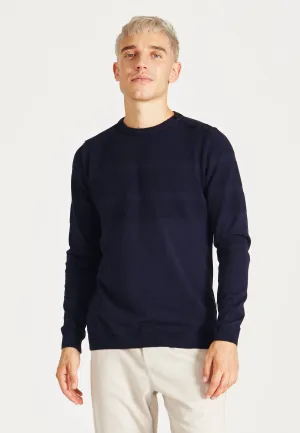 Organic Cotton Knit Sweater LEANDER - Blue Givn Berlin