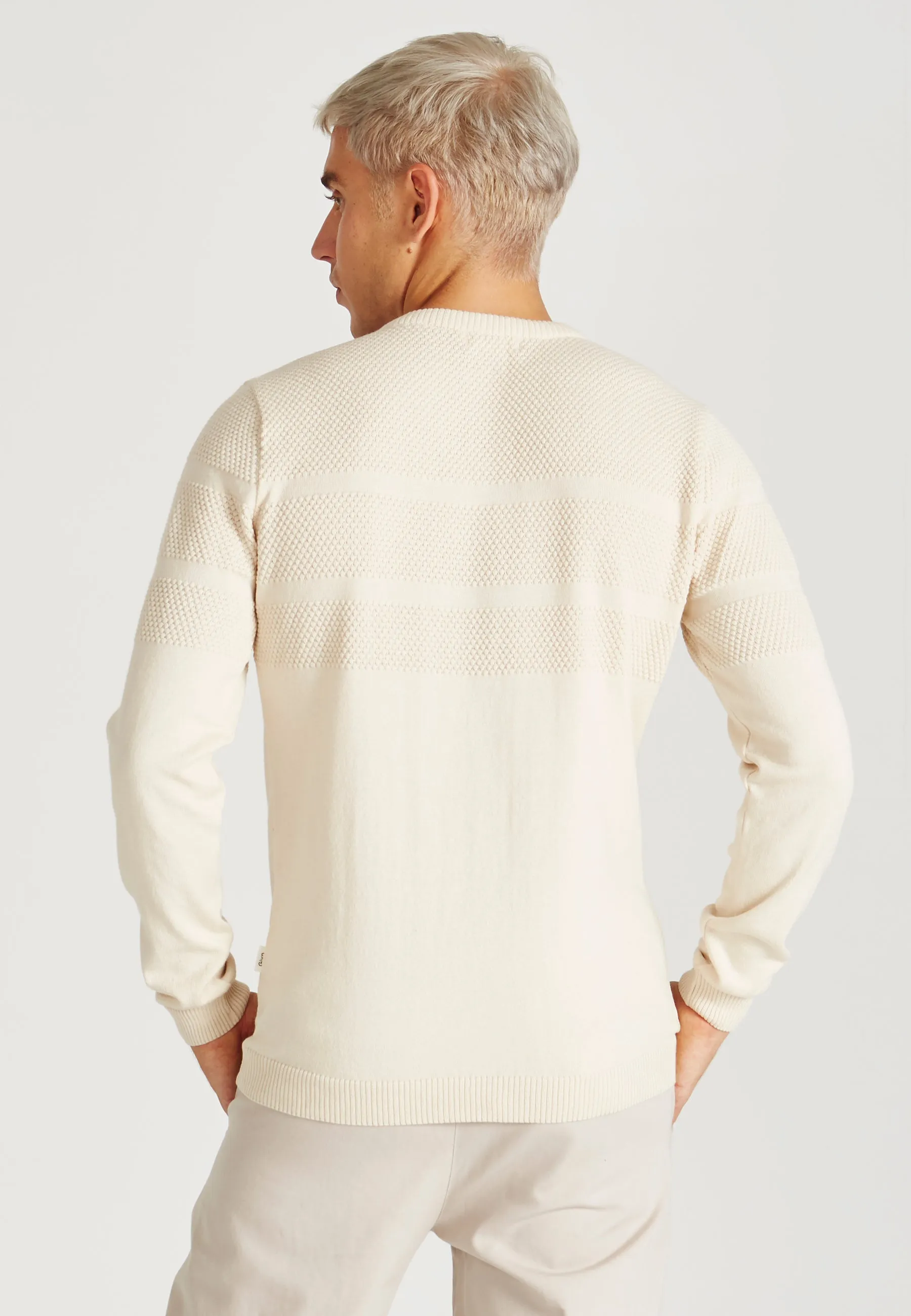 Organic Cotton Knit Sweater LEANDER - Light Beige Givn Berlin
