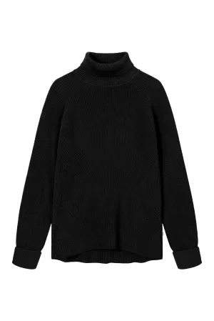 Organic Cotton Knit Sweater MALIKA - Black Givn Berlin