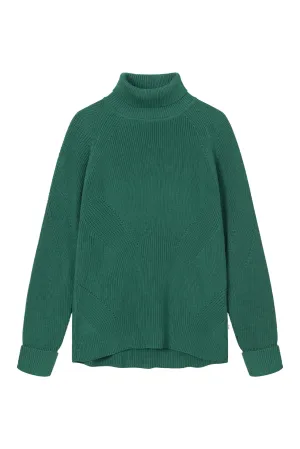 Organic Cotton Knit Sweater MALIKA - Cedar Green Givn Berlin