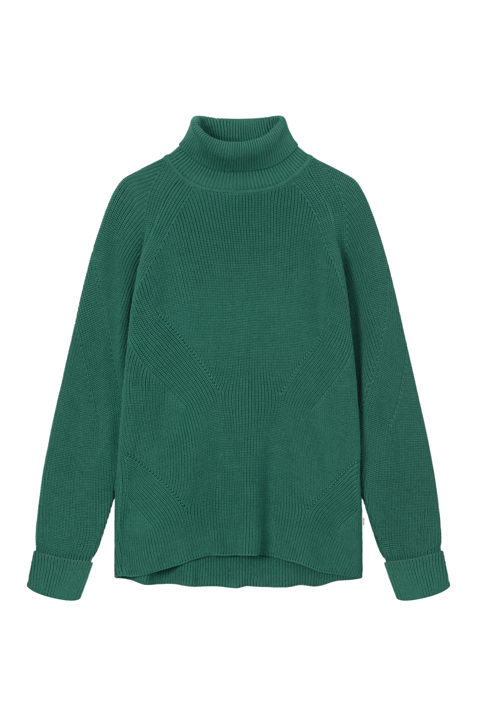 Organic Cotton Knit Sweater MALIKA - Cedar Green Givn Berlin