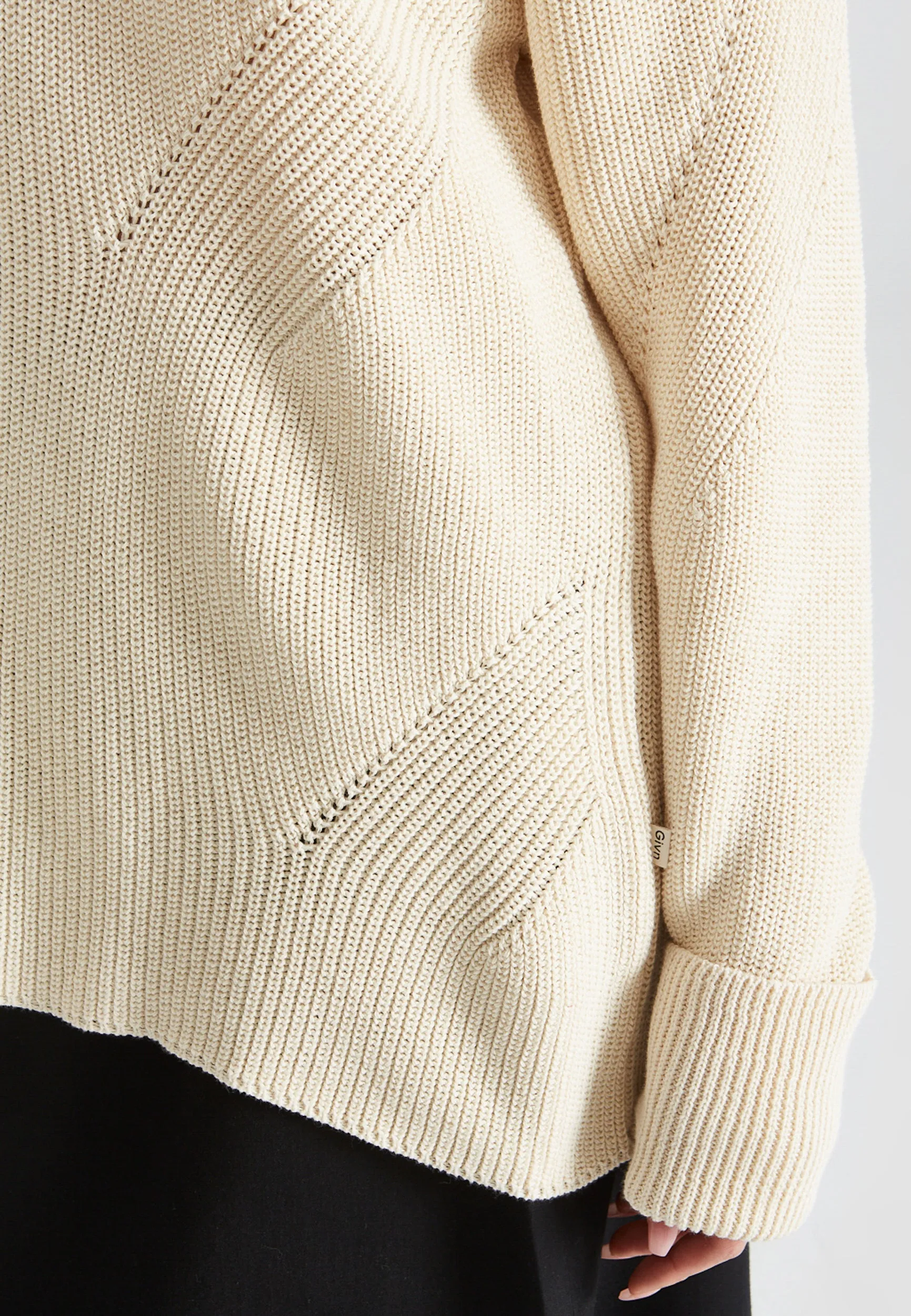 Organic Cotton Knit Sweater MALIKA - Undyed Givn Berlin