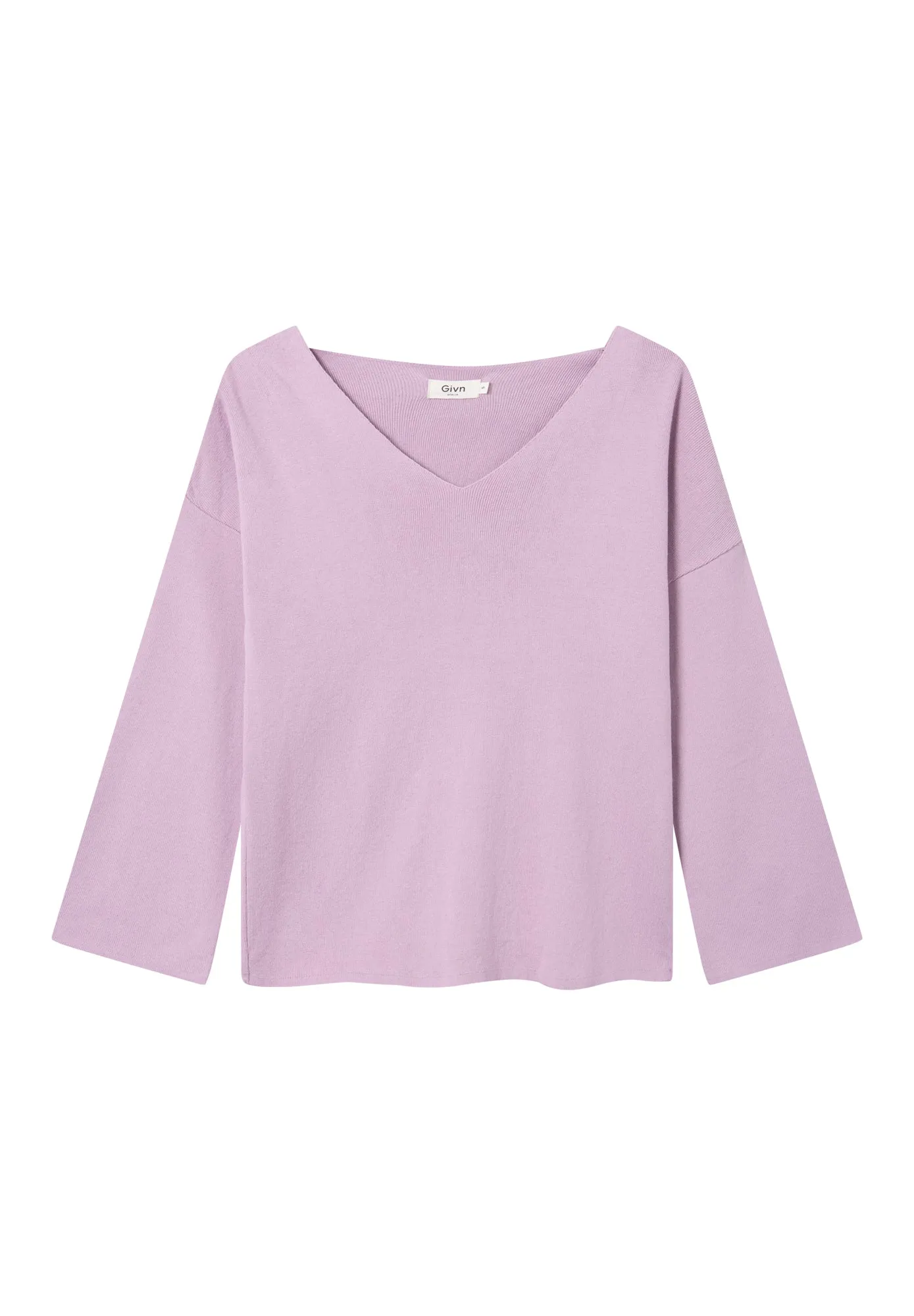 Organic Cotton Knit Sweater PALOMA - Misty Lavender Givn Berlin