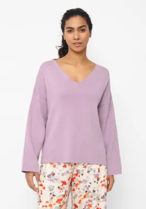 Organic Cotton Knit Sweater PALOMA - Misty Lavender Givn Berlin