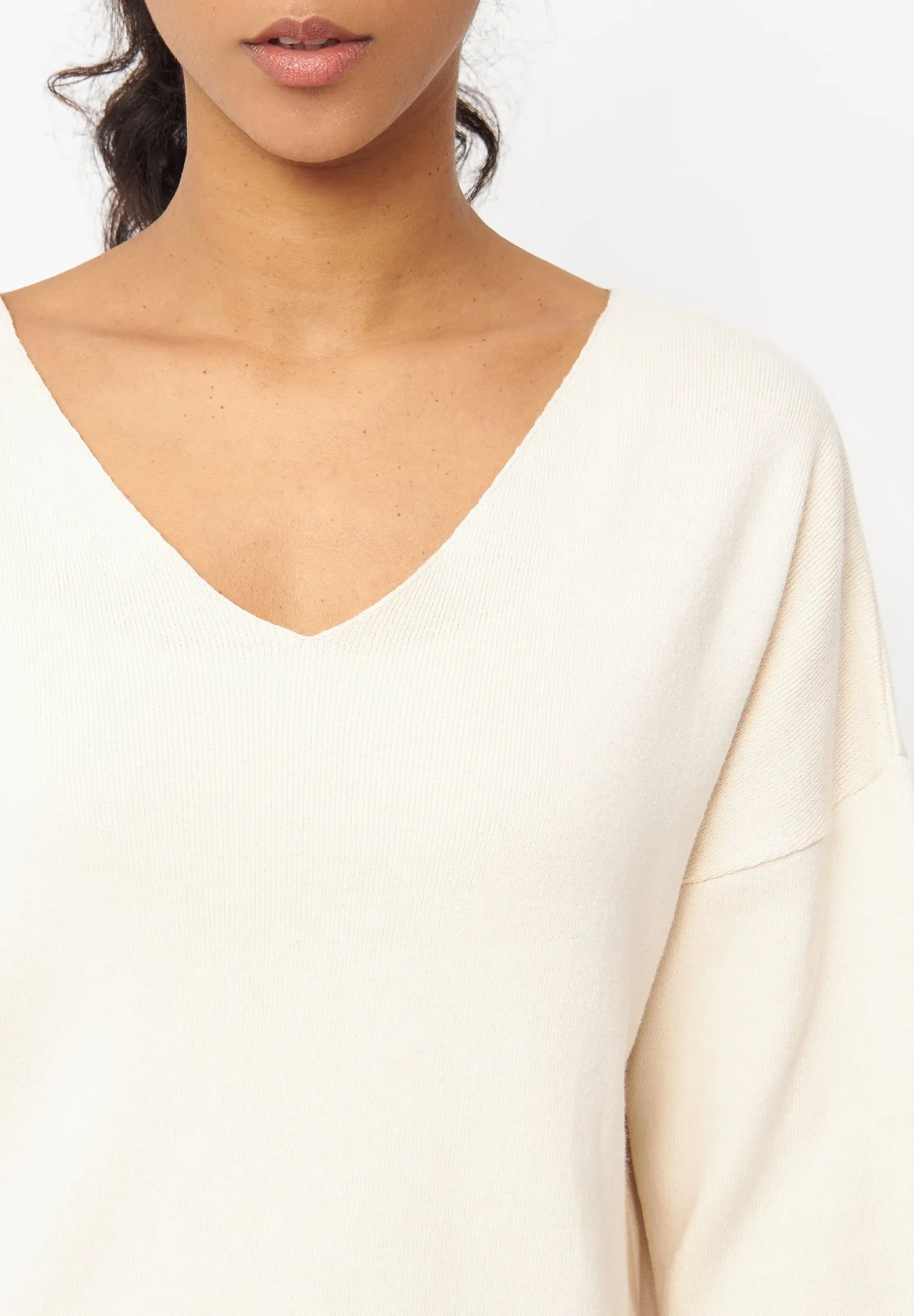 Organic Cotton Knit Sweater PALOMA - Off White Givn Berlin