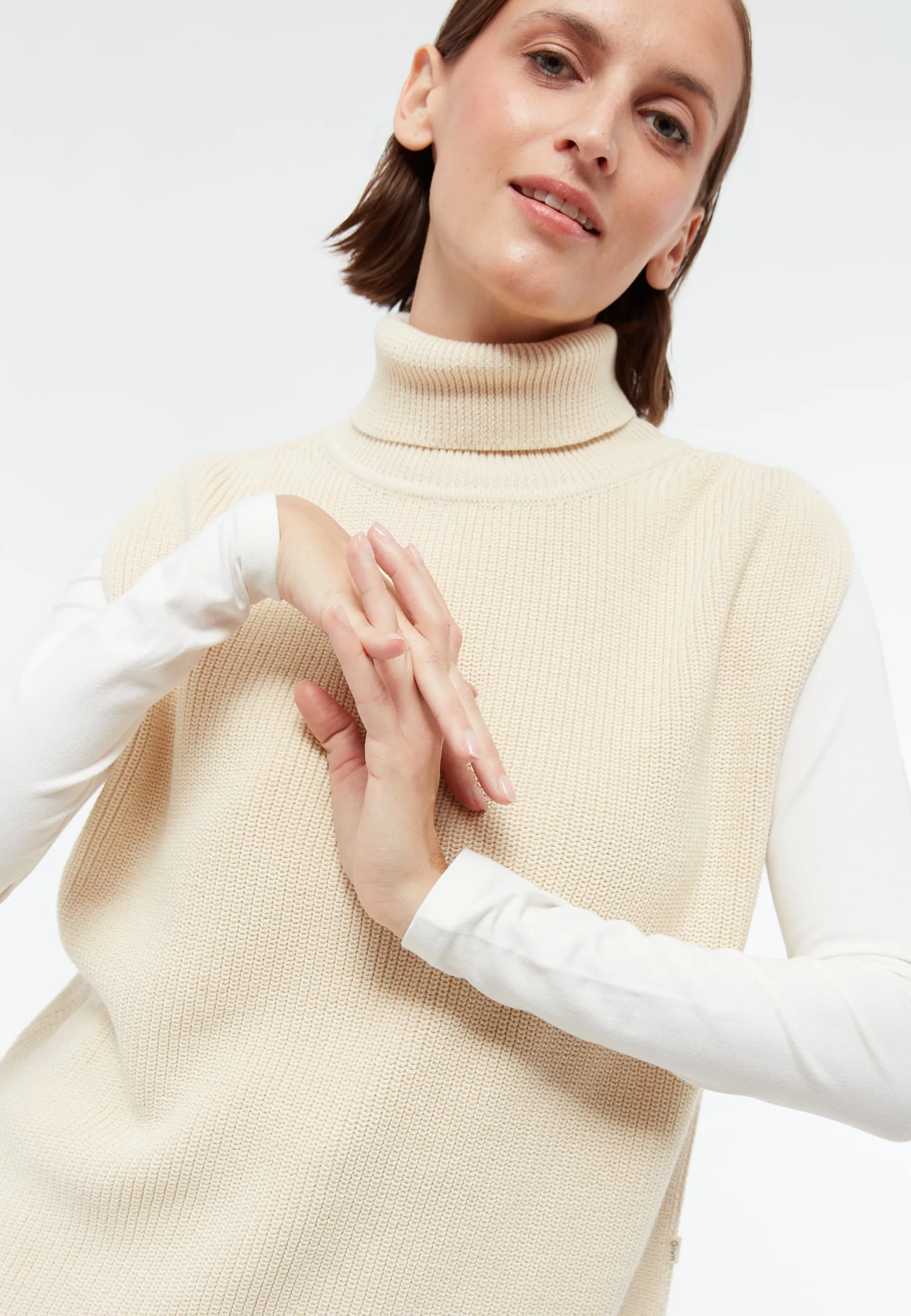 Organic Cotton Knitted Sweater KEIRA - Undyed Givn Berlin