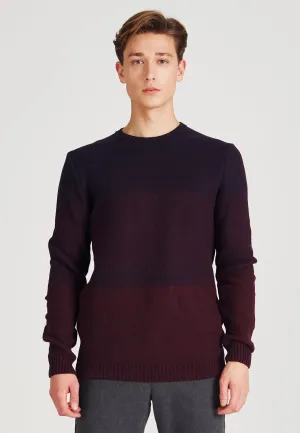 Organic Cotton Knitted Sweater STEFAN - Bordeaux Givn Berlin