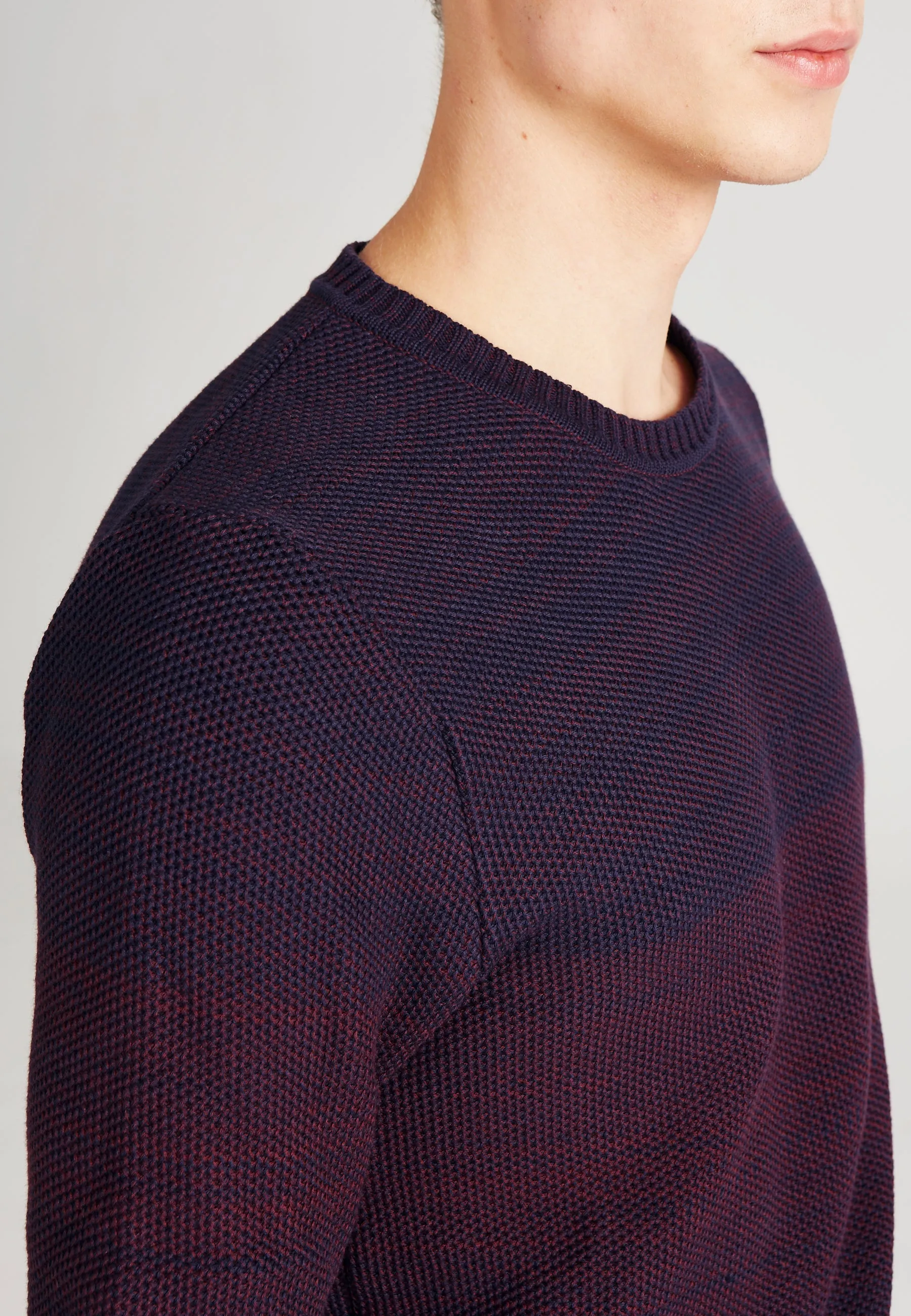 Organic Cotton Knitted Sweater STEFAN - Bordeaux Givn Berlin