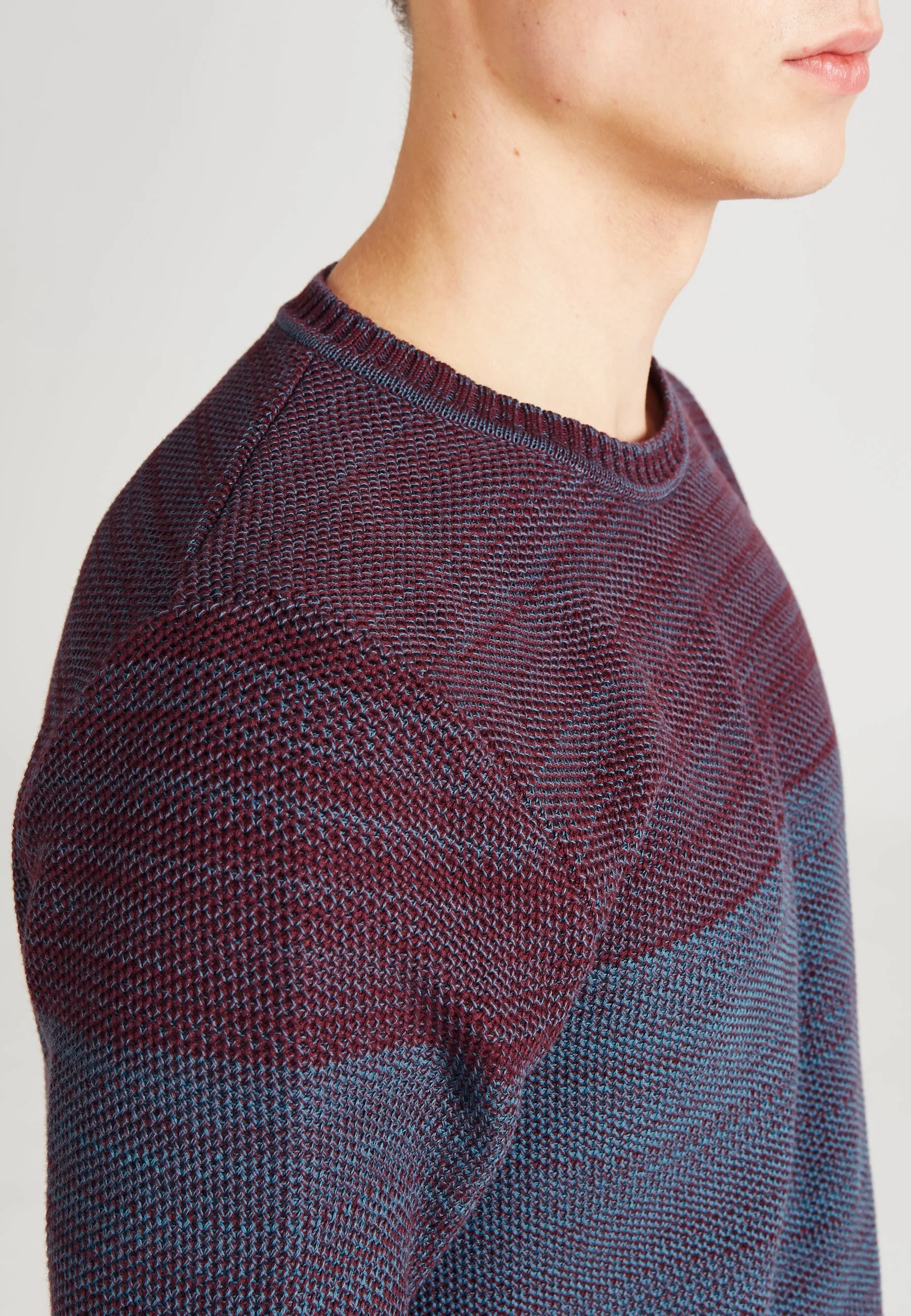 Organic Cotton Knitted Sweater STEFAN - Teal Blue Givn Berlin