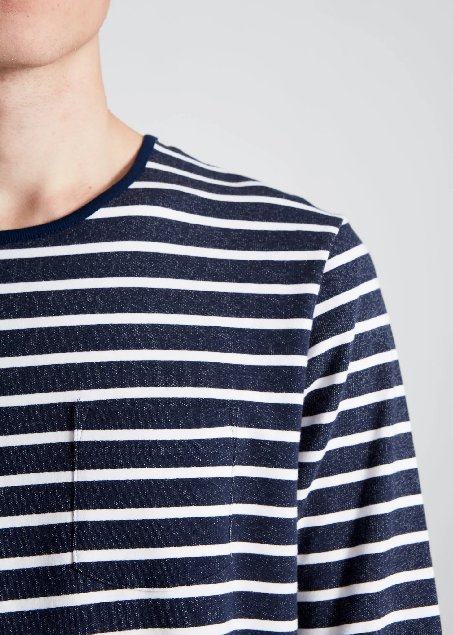 Organic Cotton Longsleeve CHARLES - Blue / White (Stripes) Givn Berlin