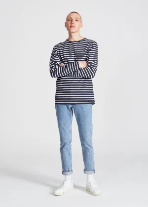 Organic Cotton Longsleeve CHARLES - Blue / White (Stripes) Givn Berlin