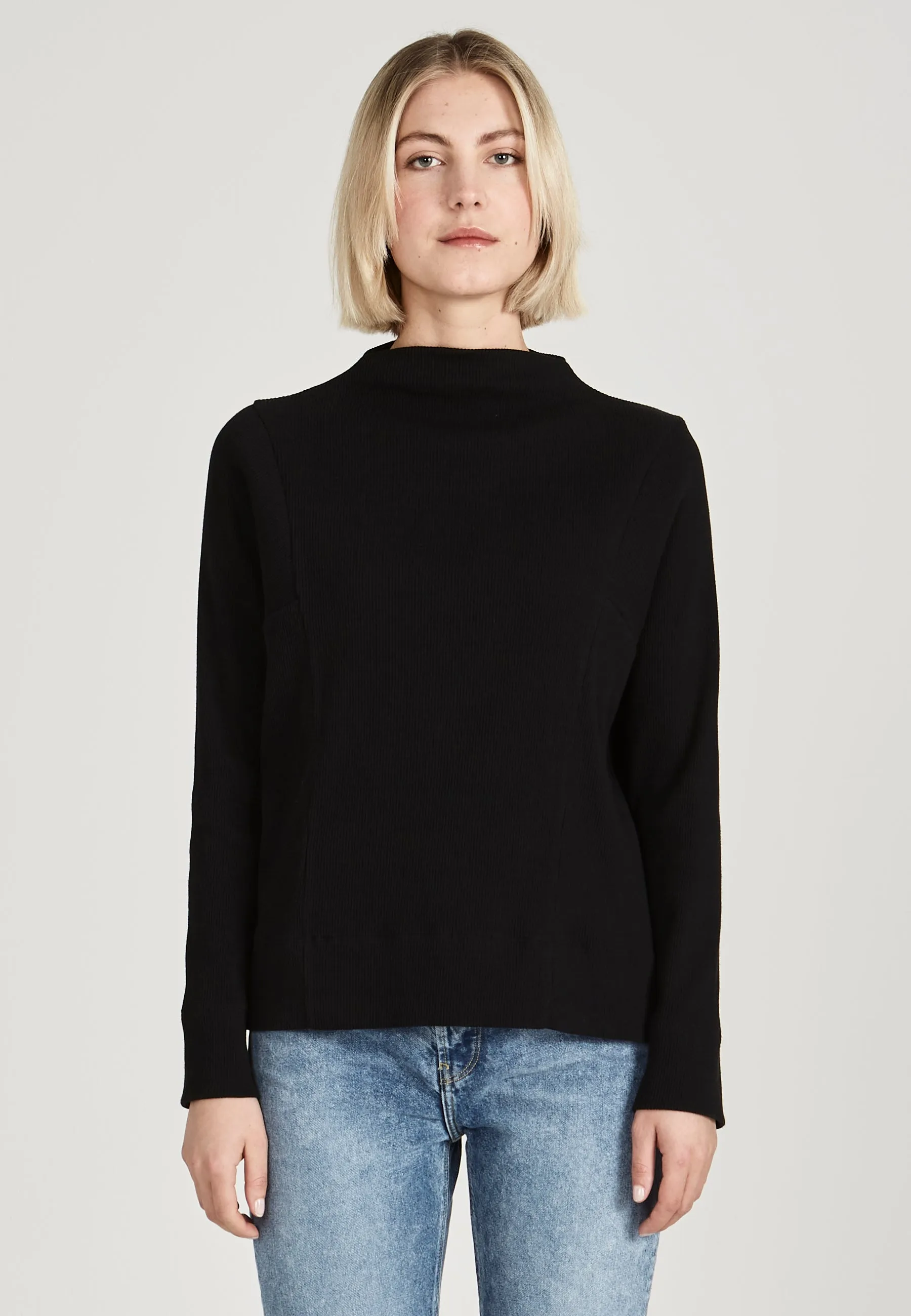 Organic Cotton Longsleeve LUISA - Black Givn Berlin