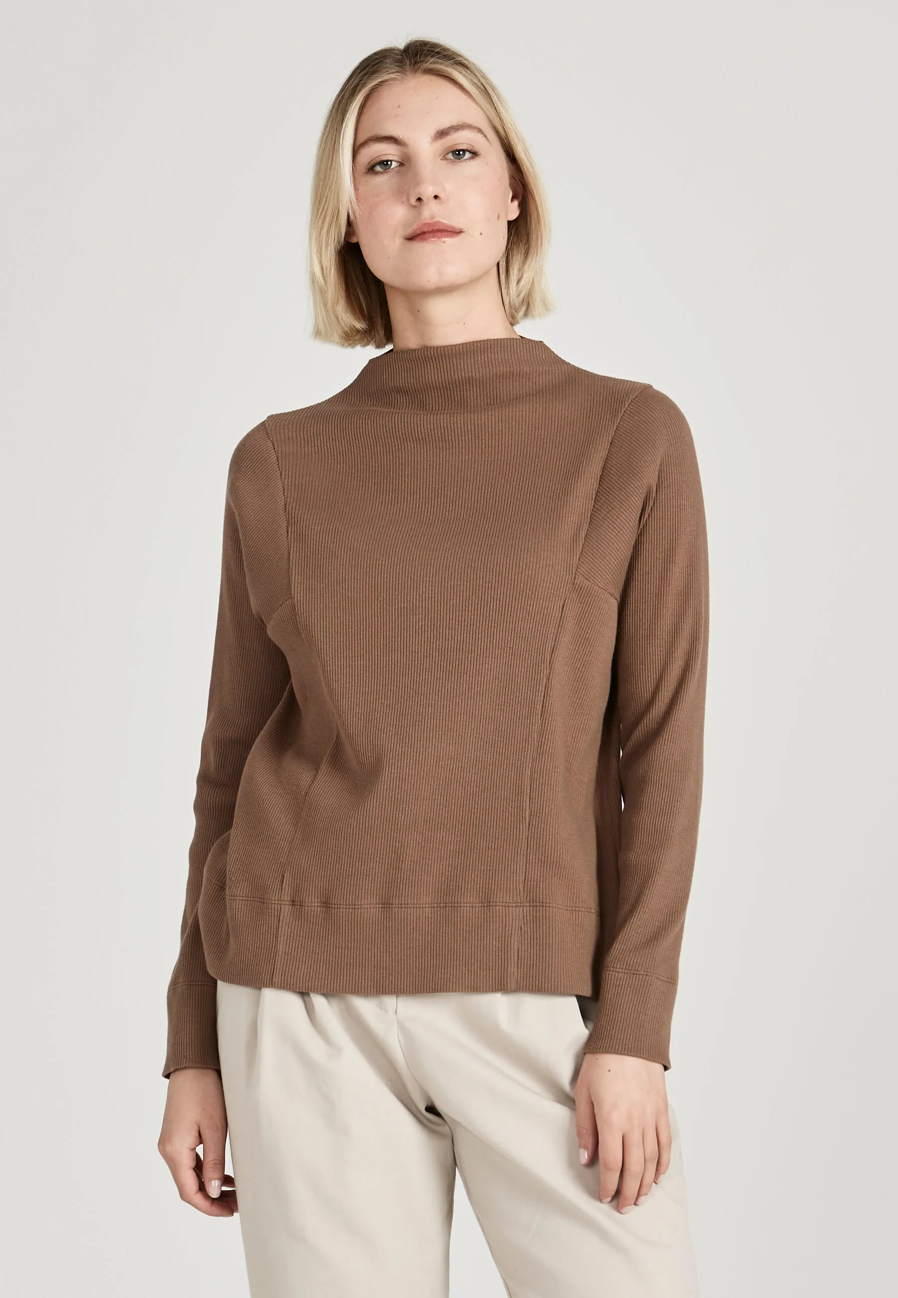Organic Cotton Longsleeve LUISA - Muddy Brown Givn Berlin