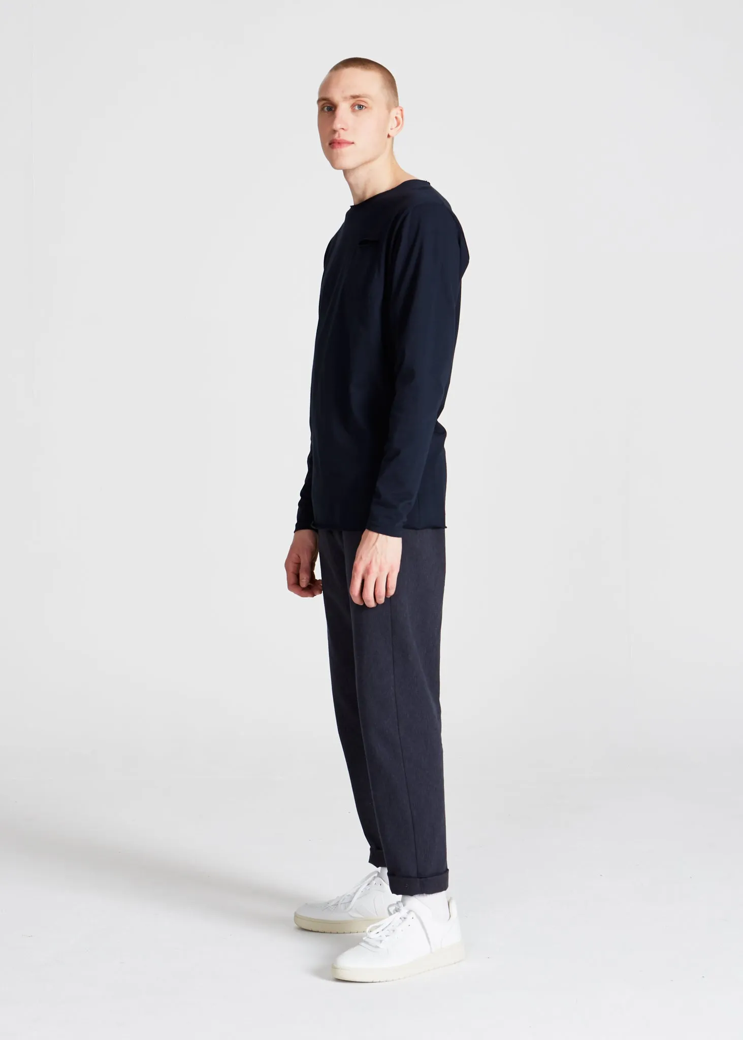 Organic cotton longsleeve MELVIN - Midnight Blue Givn Berlin