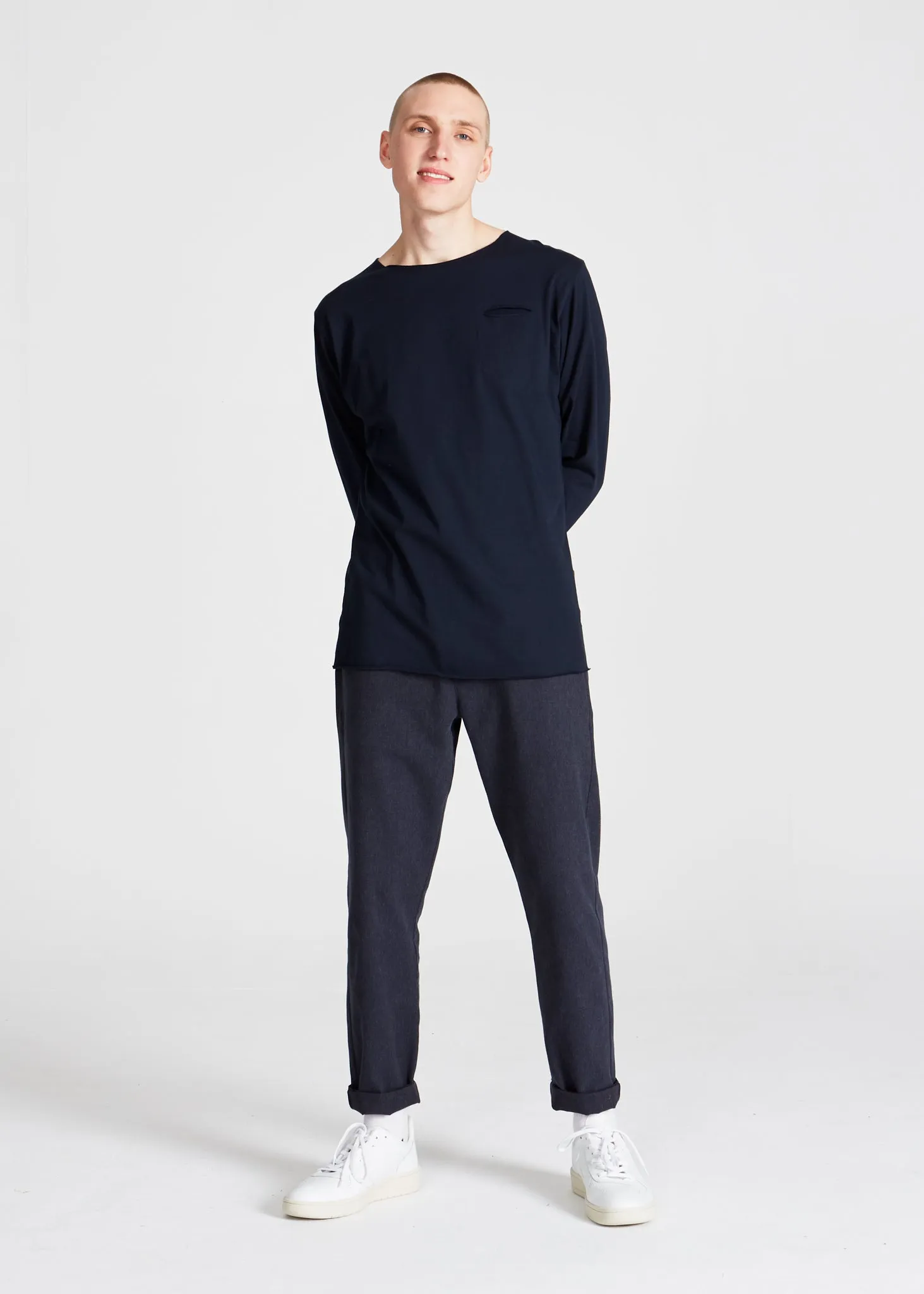 Organic cotton longsleeve MELVIN - Midnight Blue Givn Berlin