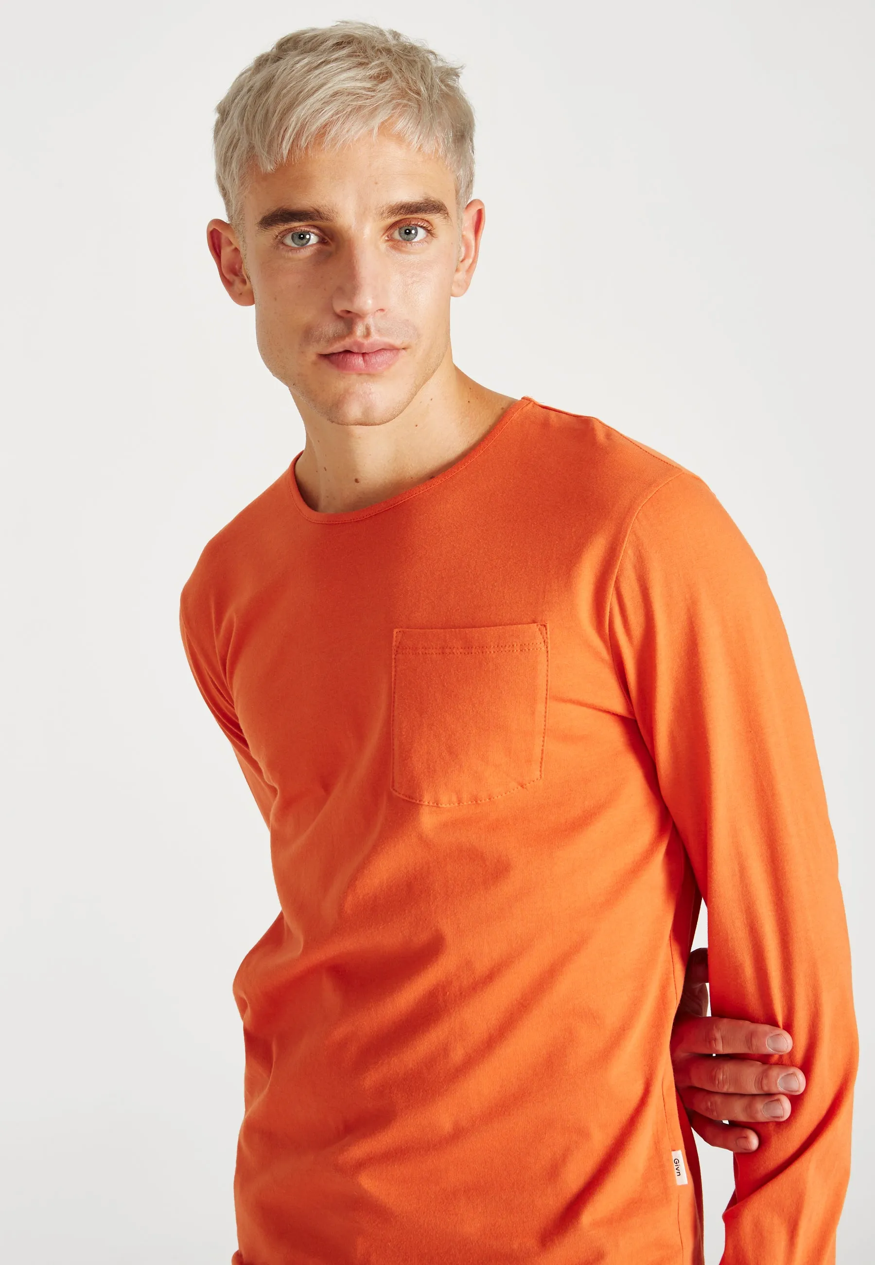 Organic Cotton Longsleeve REUBEN - Koi Orange Givn Berlin