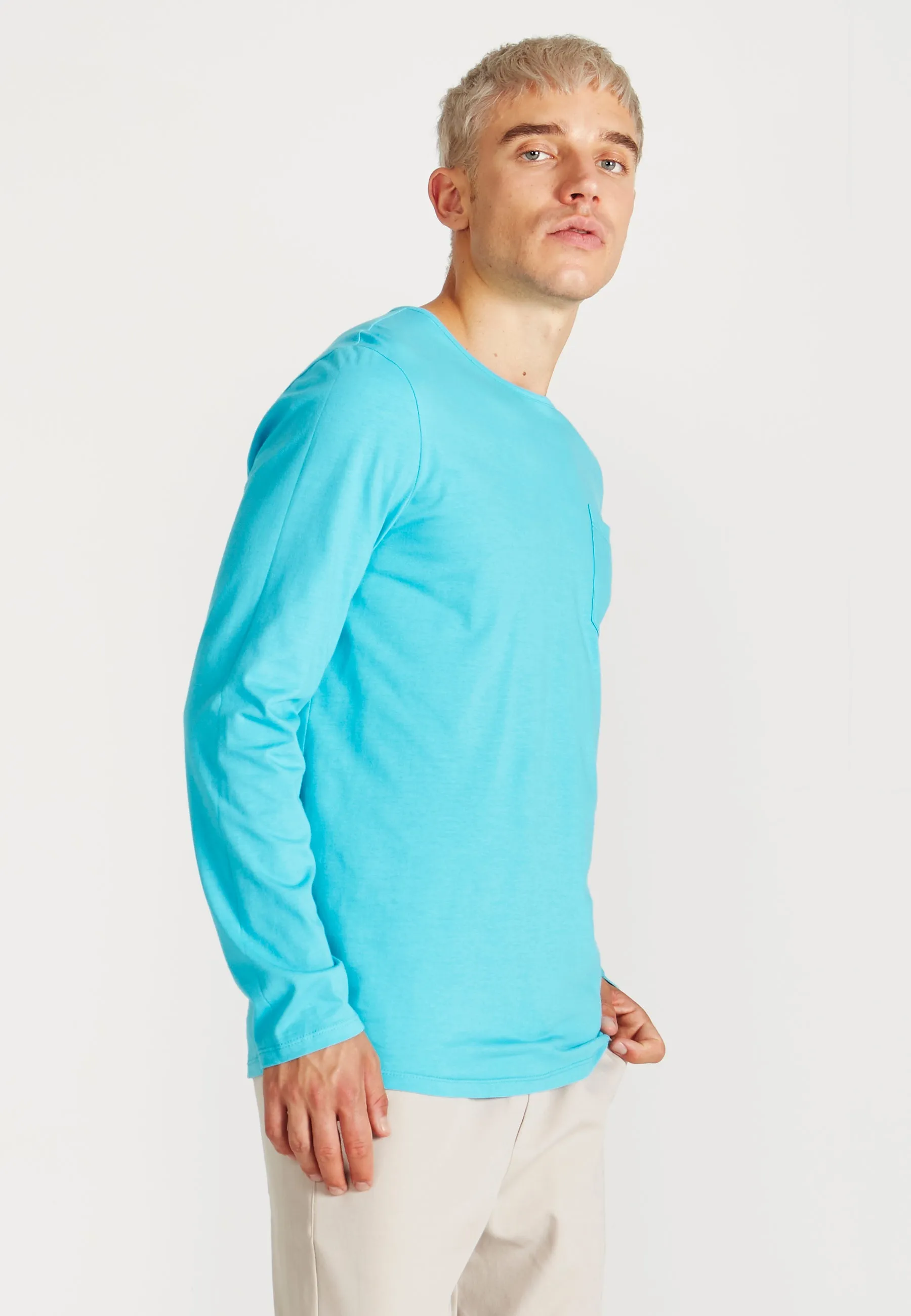 Organic Cotton Longsleeve REUBEN - Scuba Blue Givn Berlin