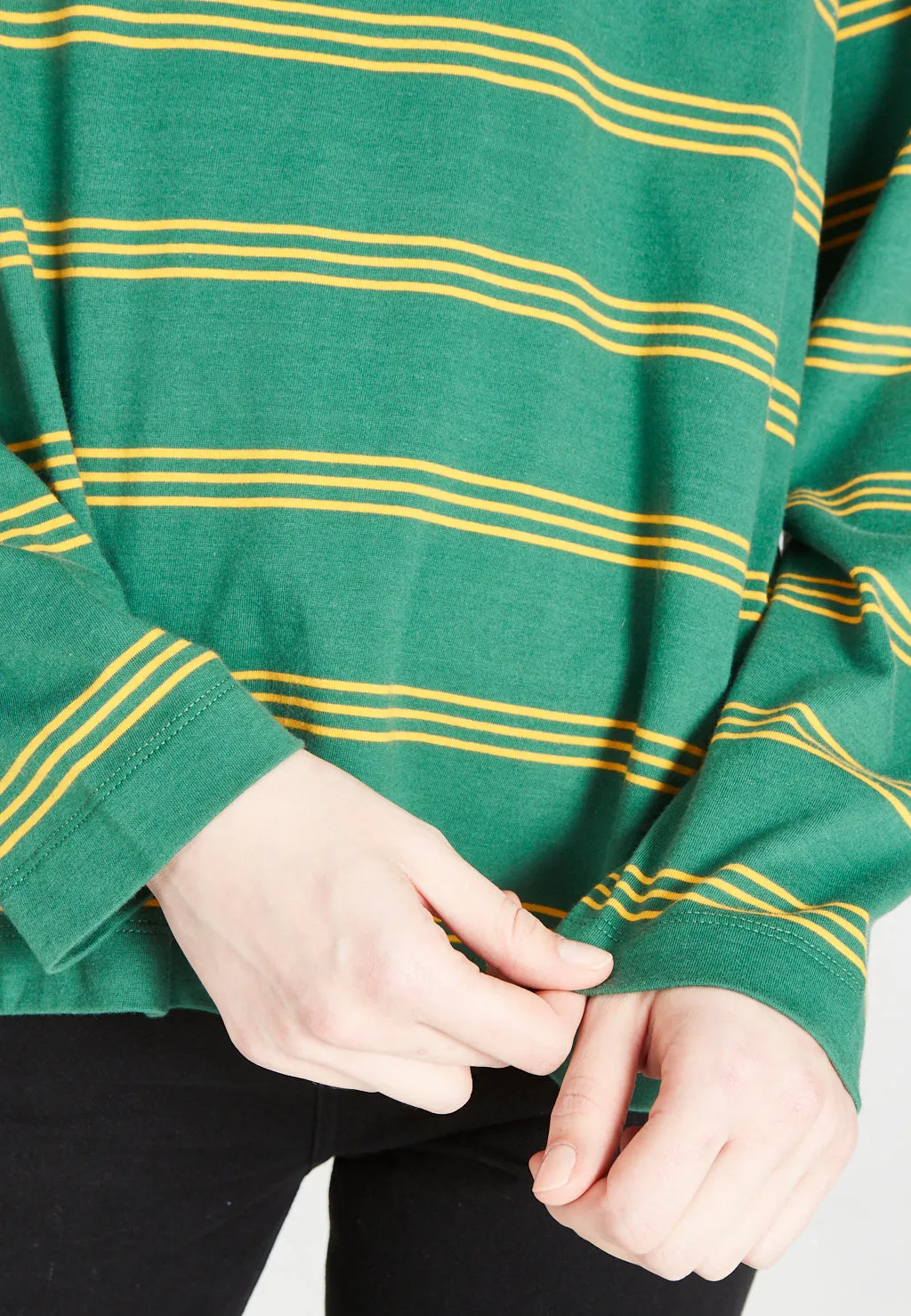 Organic Cotton Longsleeve SERENA - Forest Green / Mango Orange (Stripes) Givn Berlin