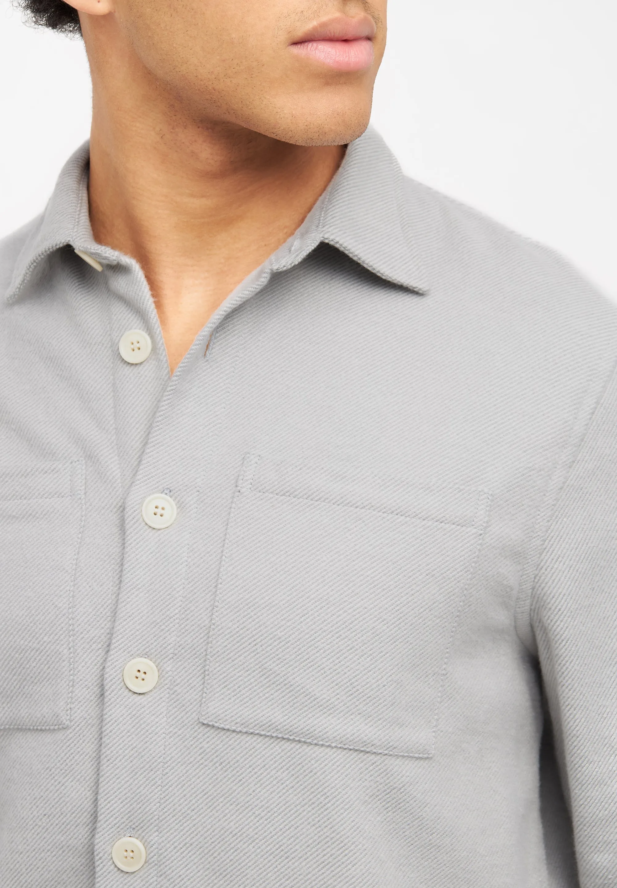 Organic Cotton Overshirt CRAIG - Light Grey Givn Berlin