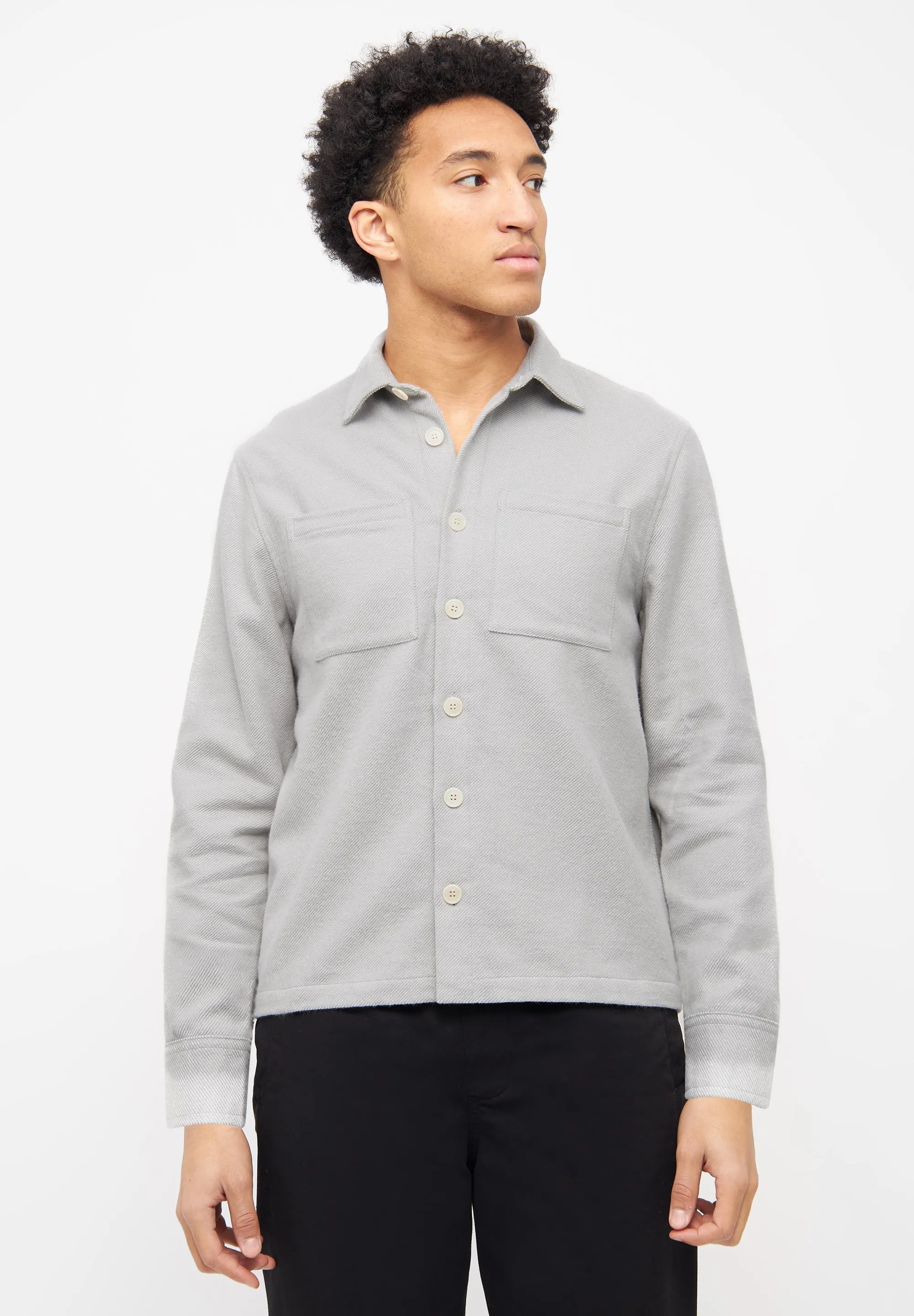 Organic Cotton Overshirt CRAIG - Light Grey Givn Berlin
