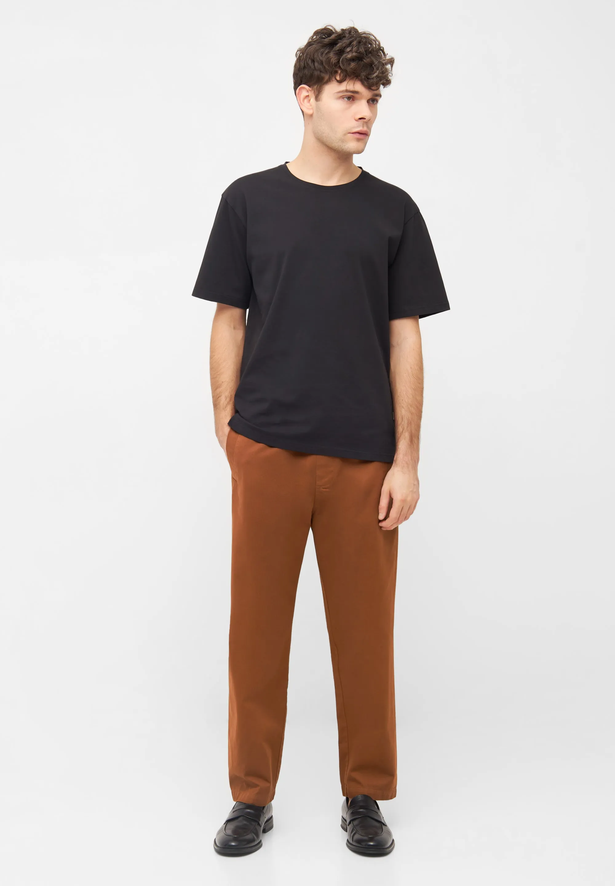 Organic Cotton Pants DANIEL - Caramel Brown Givn Berlin