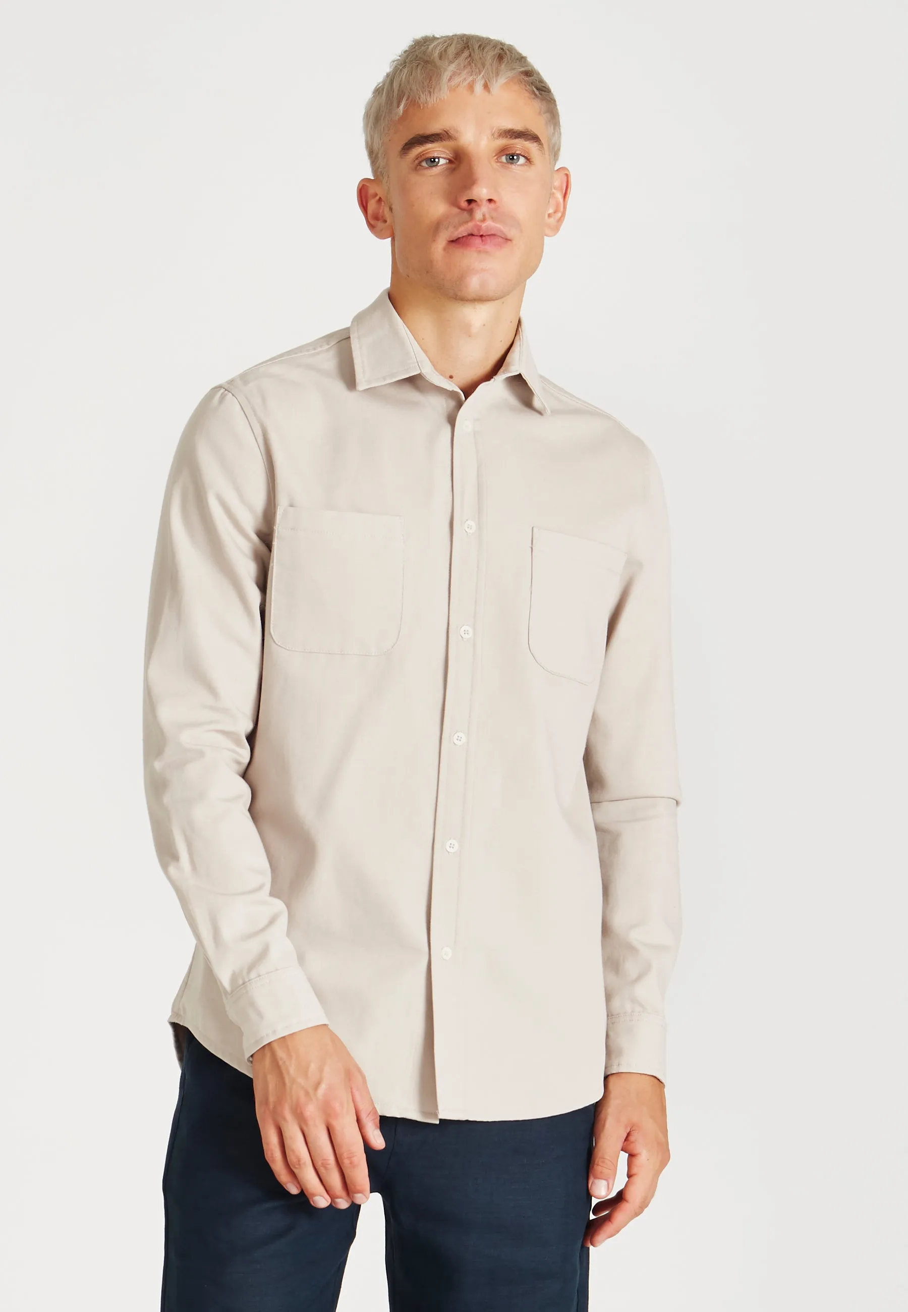 Organic cotton shirt OLIVER - Beige Givn Berlin