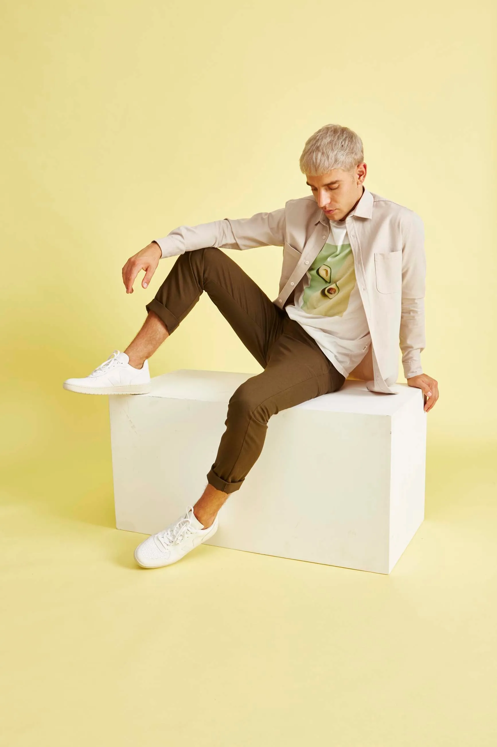 Organic cotton shirt OLIVER - Beige Givn Berlin