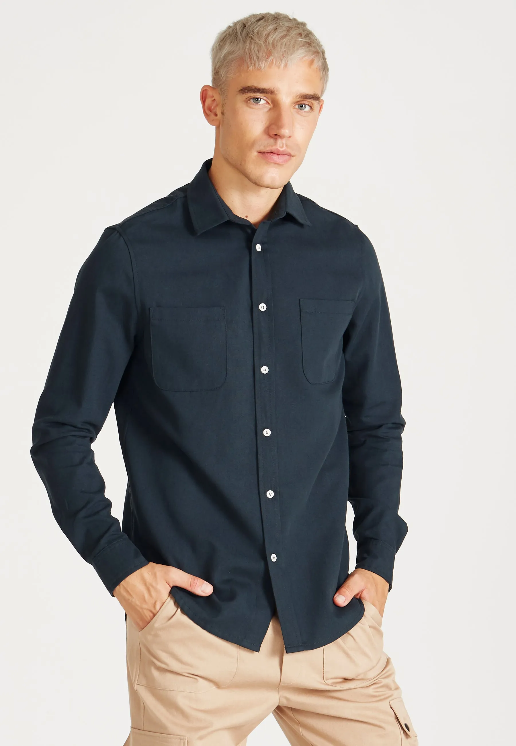Organic cotton shirt OLIVER - Dark Blue Givn Berlin