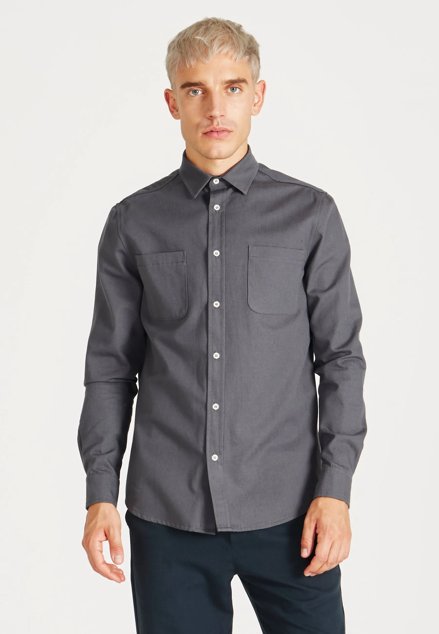 Organic cotton shirt OLIVER - Grey Givn Berlin
