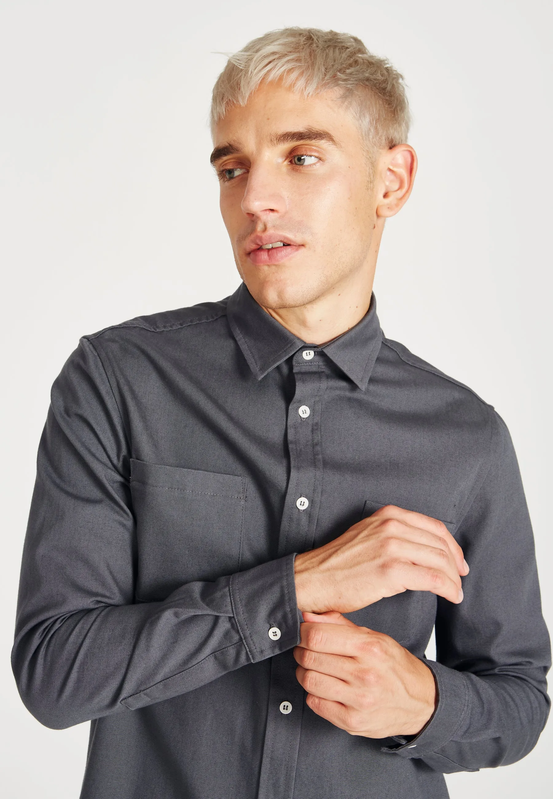 Organic cotton shirt OLIVER - Grey Givn Berlin