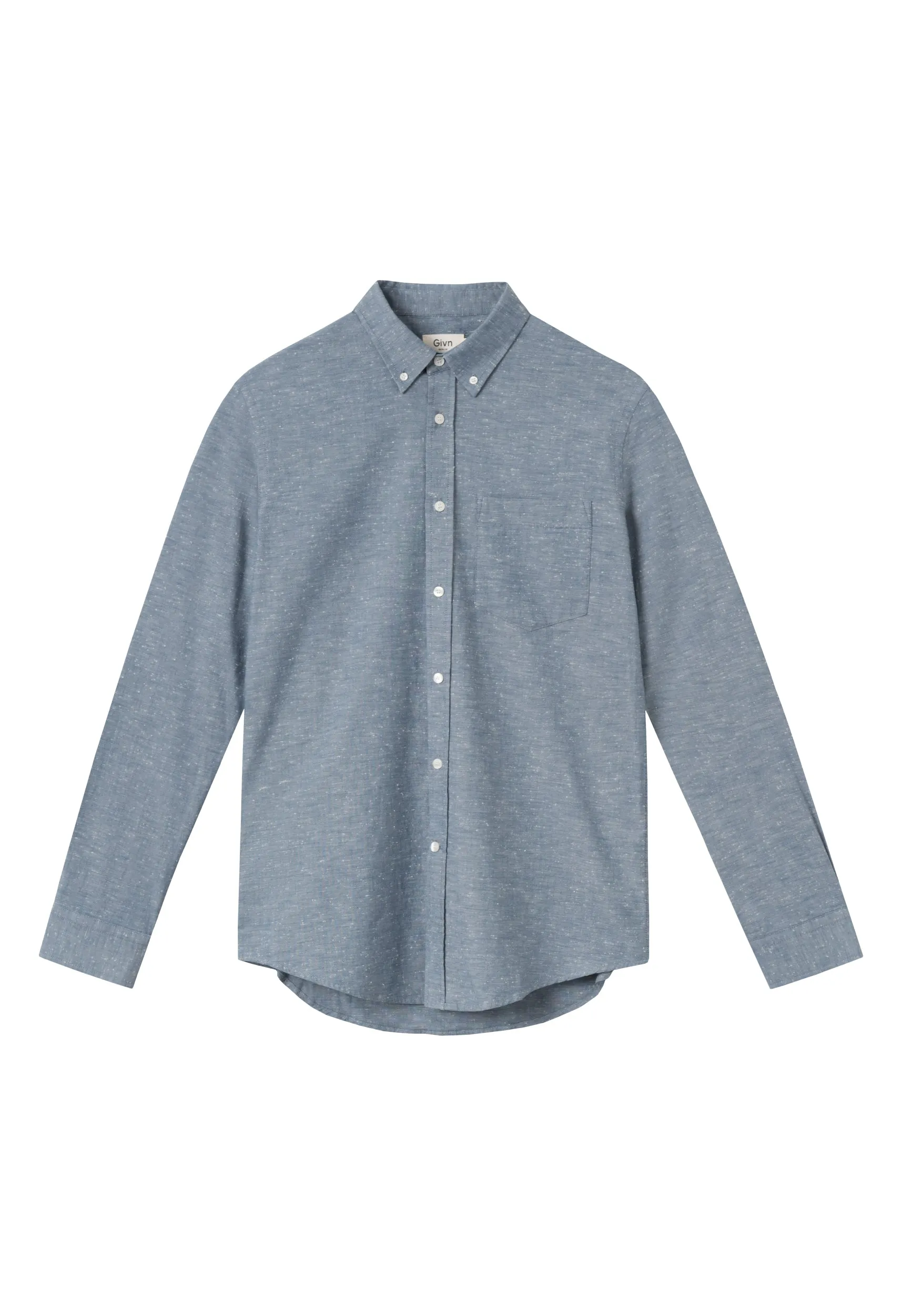 Organic Cotton Shirt RAMIN - Blue / White (Melange) Givn Berlin