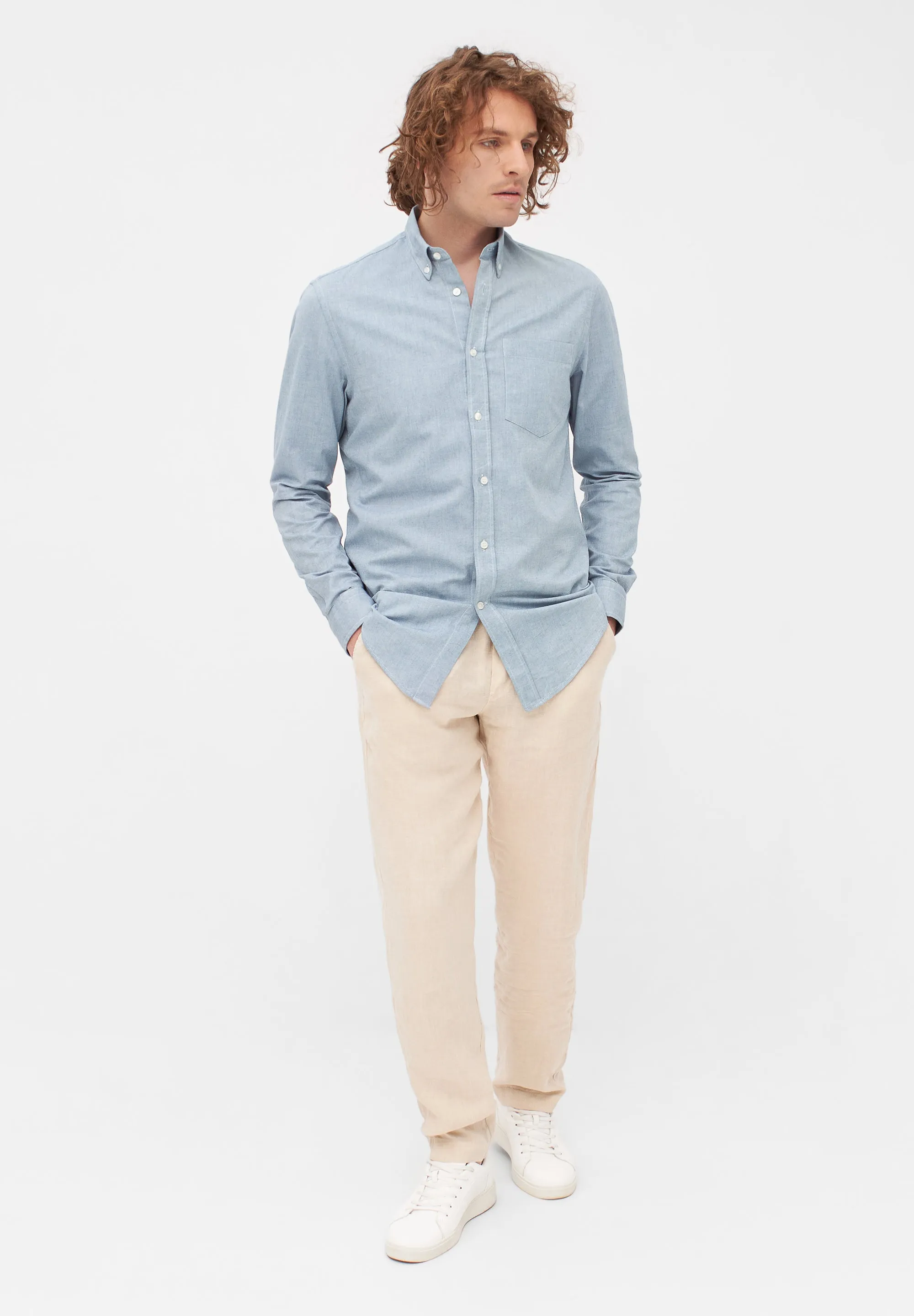 Organic Cotton Shirt RAMIN - Light Blue Givn Berlin
