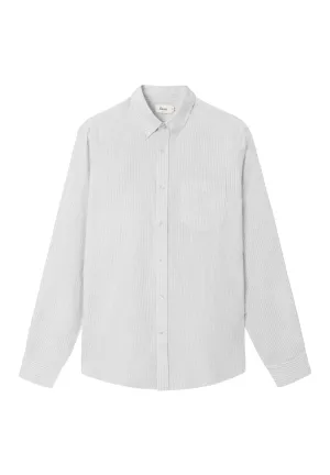 Organic Cotton Shirt RAMIN - Light Grey / White (Stripes) Givn Berlin