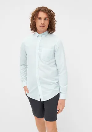 Organic Cotton Shirt RAMIN - Sage / White (Stripes) Givn Berlin