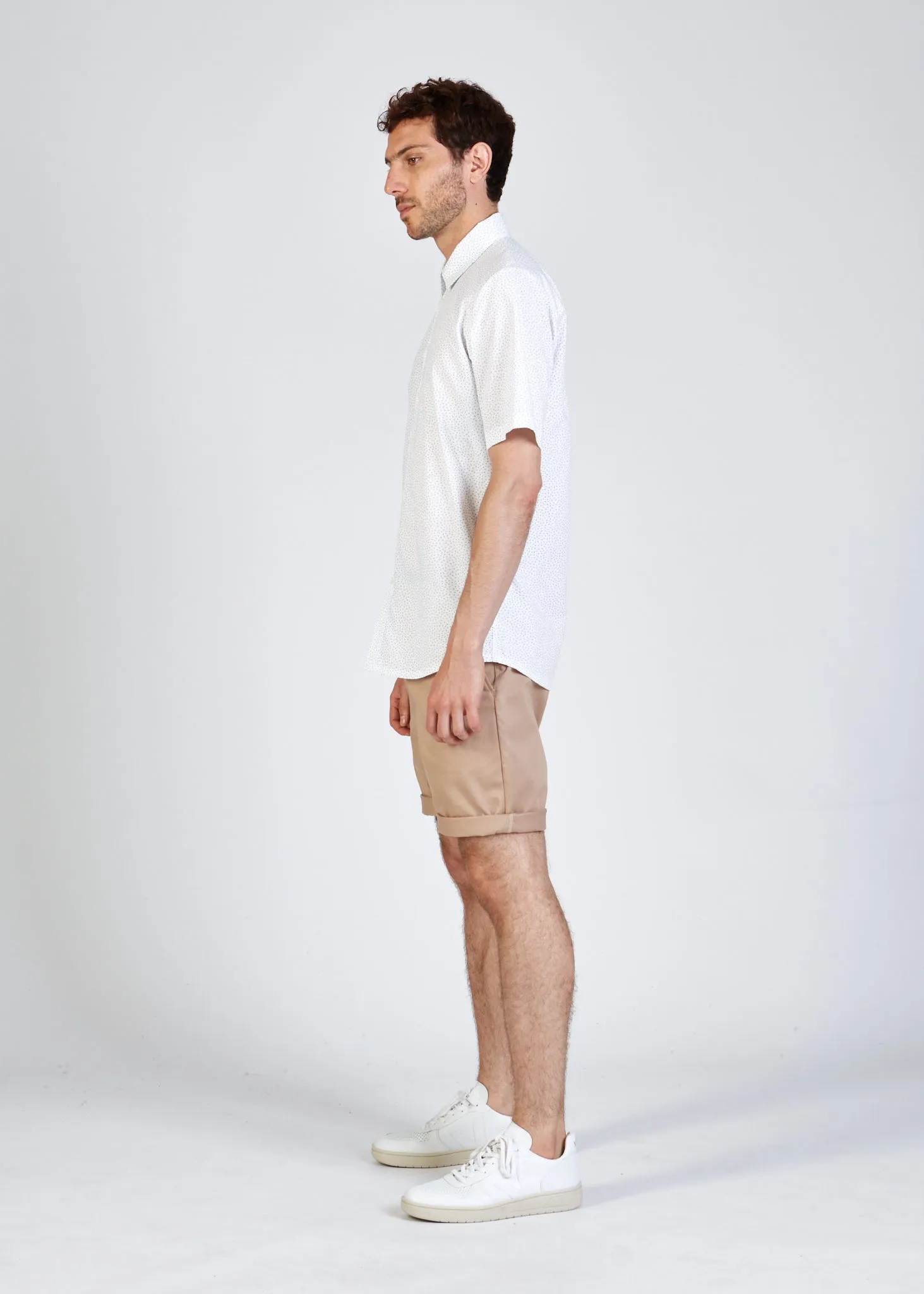 Organic Cotton Short Sleeve Shirt DYLAN - White (Elements) Givn Berlin