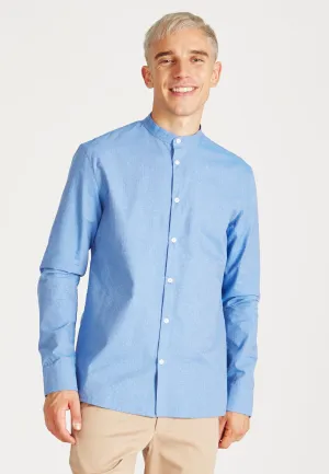 Organic Cotton Stand-Up Collar Shirt WES - Light Blue (Dots) Givn Berlin