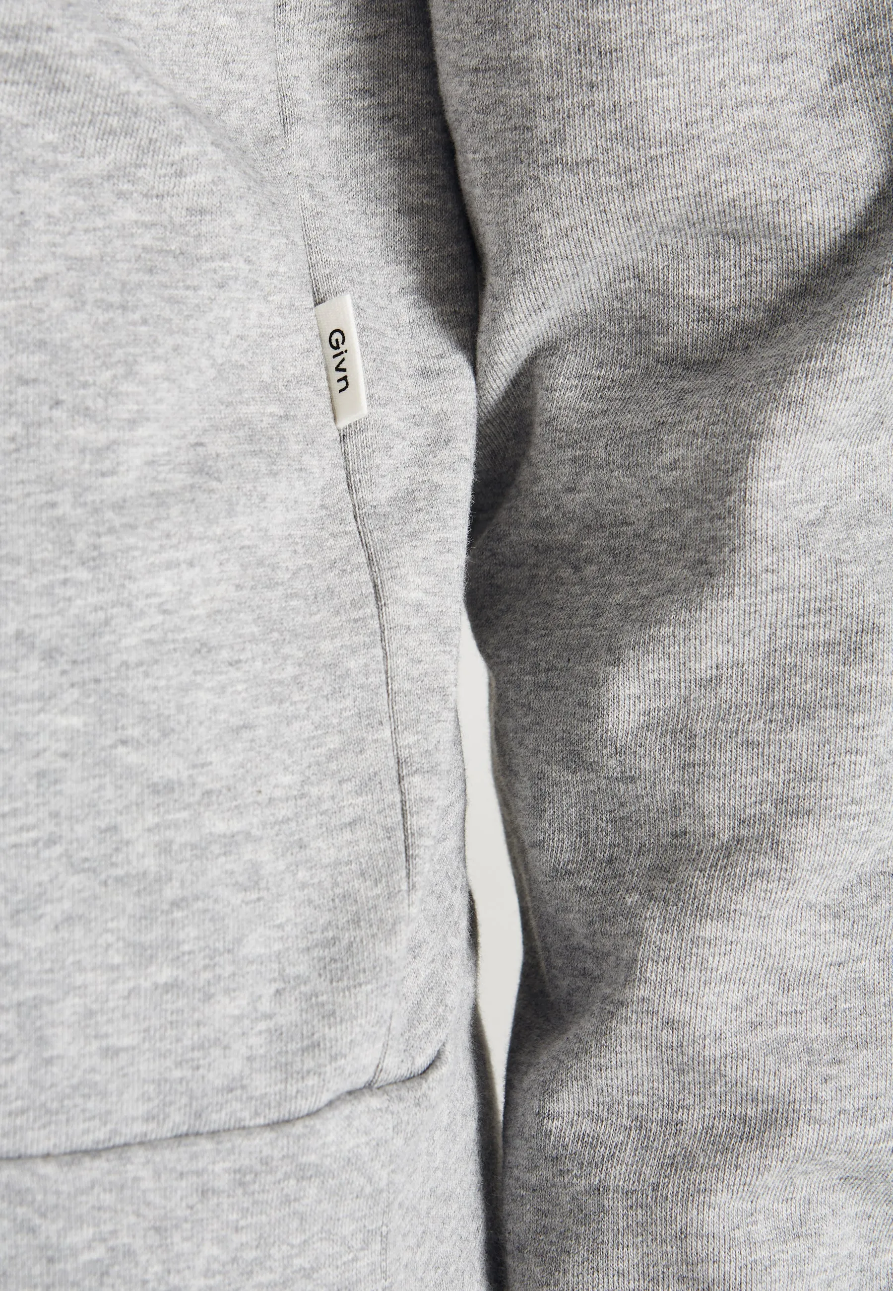 Organic Cotton Stand Up Collar Sweatshirt VIVIAN - Grey Melange Givn Berlin