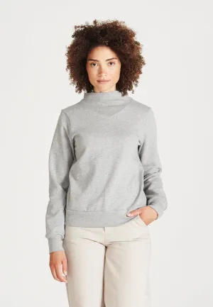 Organic Cotton Stand Up Collar Sweatshirt VIVIAN - Grey Melange Givn Berlin