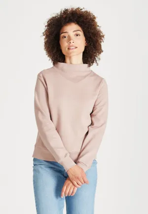 Organic Cotton Stand Up Collar Sweatshirt VIVIAN - Muddy Pink Givn Berlin