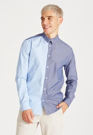 Organic Cotton Stripe Shirt KENT - Double Blue (Stripes) Givn Berlin